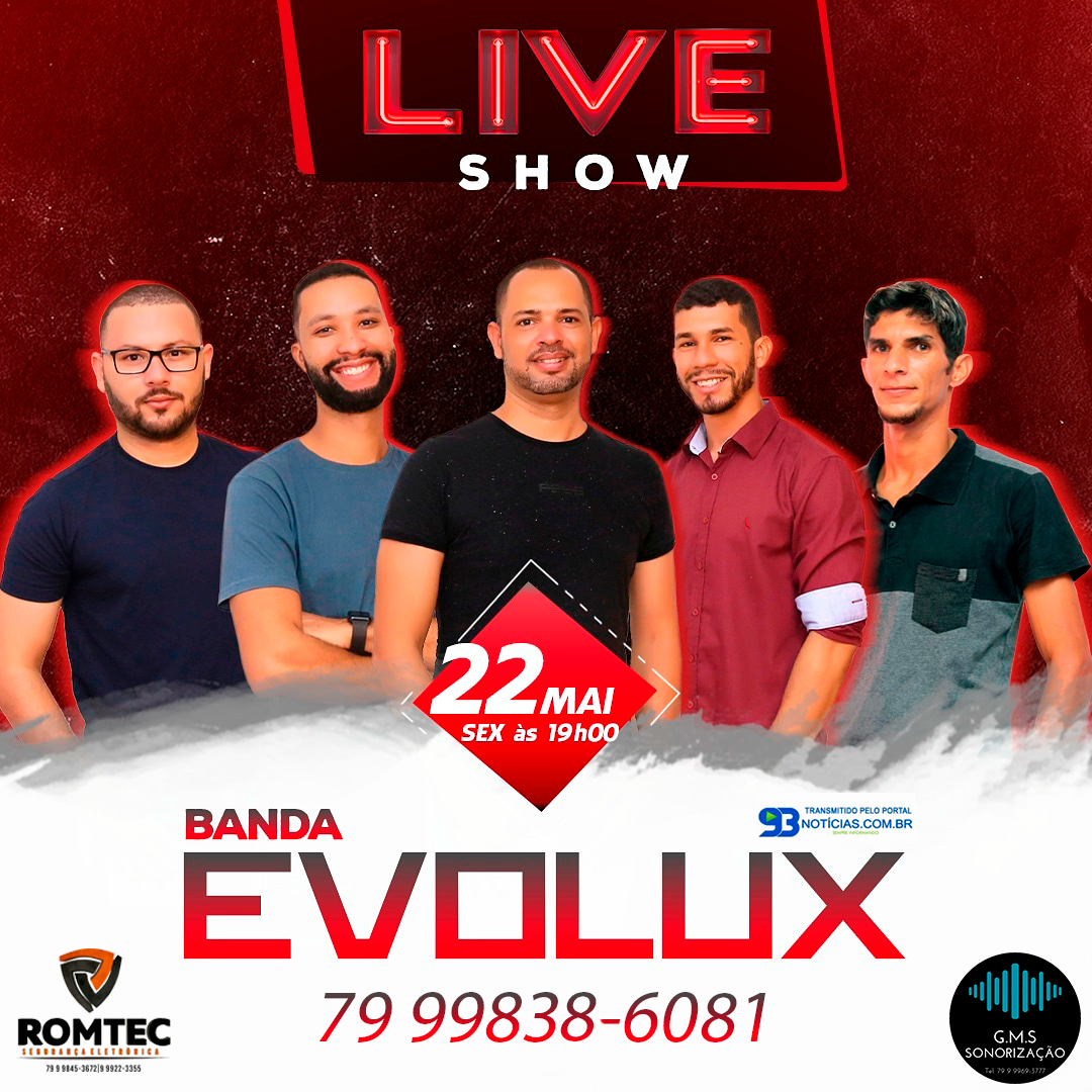 CD EVOLUX AO VIVO NA LIVE 93 FM CONTATO 79 9 99838-6081 GMS SONORIZAÇAO 79 99969-3777